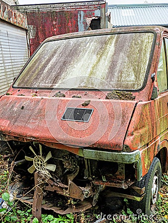 Abandoned Vehicle: Rust and Decay Stock Photo