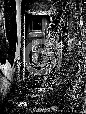 Abandoned village after a big earthquake Stock Photo