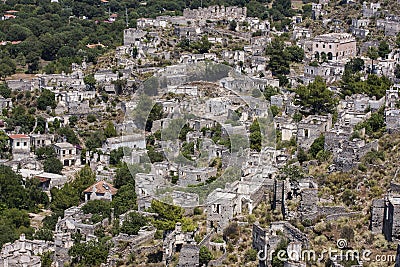 Abandoned village of Kayakoy, near Hisaronu, Turkey Stock Photo