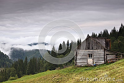 Abandoned wooden house Stock Photo