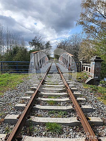 Abandonned railway Stock Photo