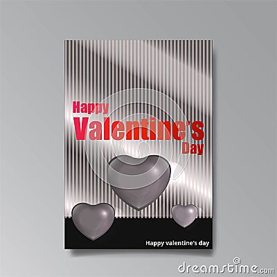 Abastract Valentine's Day page desing for web and print with heart and stars Stock Photo