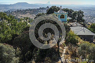 Abba Liqanos monastery in Aksum, Ethiopia. Stock Photo