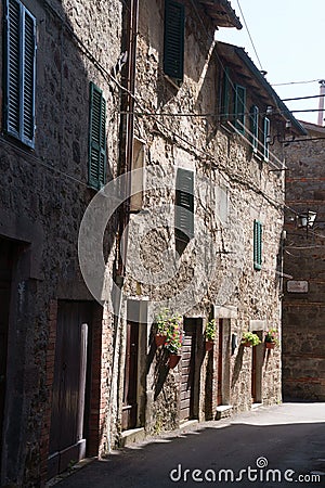 Abbadia San Salvatore, historic town in Tuscany Stock Photo