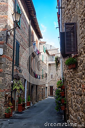 Abbadia San Salvatore, historic town in Tuscany Stock Photo