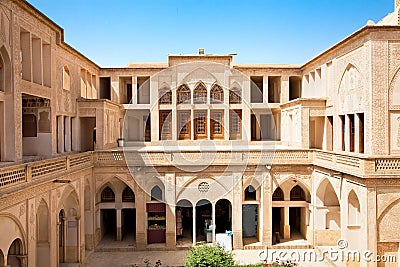 Abbasian historic house , Kashan, Iran Stock Photo