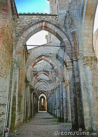 Abbazia di San Galgano Editorial Stock Photo