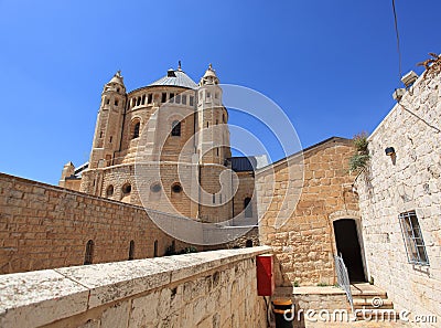 Abbey of Dormition, Mount Zion, Jerusalem Stock Photo