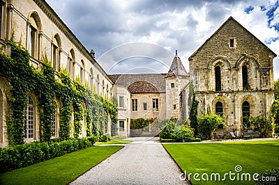 Abbey of Fontenay, Burgundy, France Stock Photo