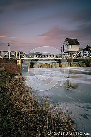 Abbey Mill and Tewkesbury Weir Stock Photo