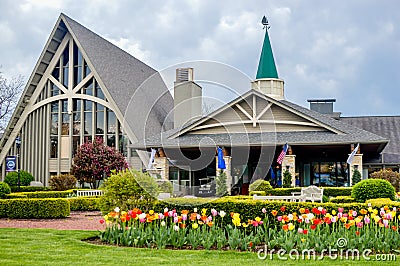 The Abbey Resort - Lake Geneva, WI Spring Tulips Editorial Stock Photo