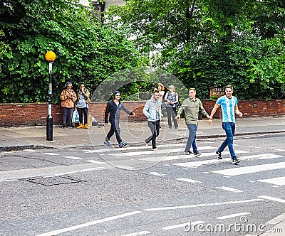 Abbey Road crossing in London (hdr) Editorial Stock Photo