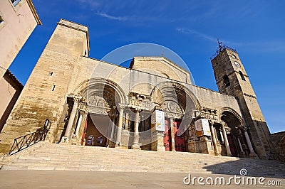 Abbey of Saint-Gilles, Provence Editorial Stock Photo