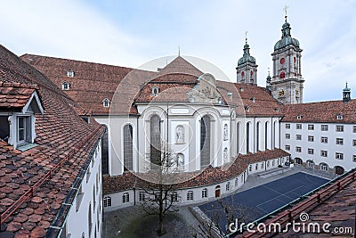 Abbey of St. Gallen on Switzerland Stock Photo