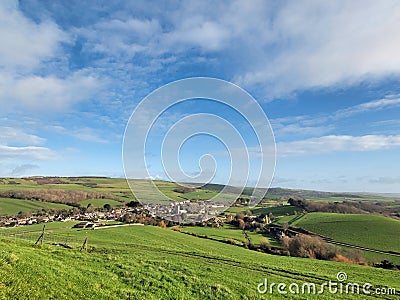 Abbotsbury Village Overview Stock Photo