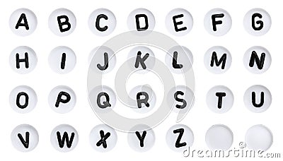ABC Alphabet Letter buttons Stock Photo