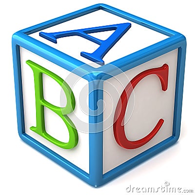 Abc block Stock Photo