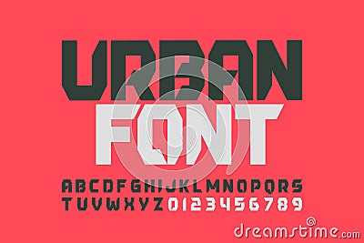 Urbanism style font Vector Illustration