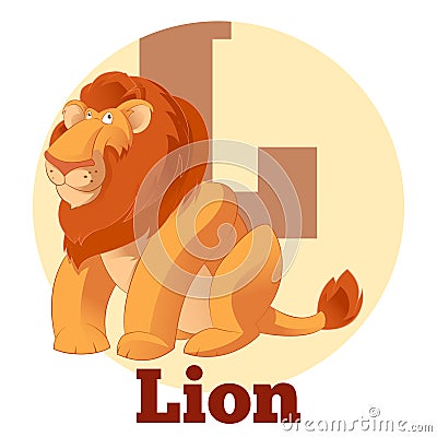 ABC Cartoon Lion Vector Illustration