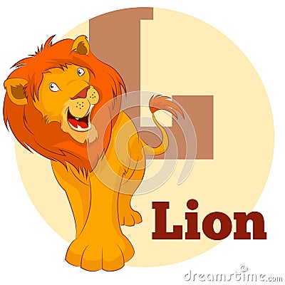 ABC Cartoon Lion Vector Illustration