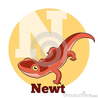 ABC Cartoon Newt Vector Illustration