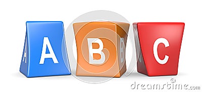 ABC Funny Cubes Stock Photo