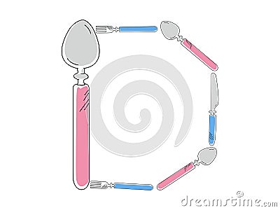 ABC kitchen D Vector Illustration