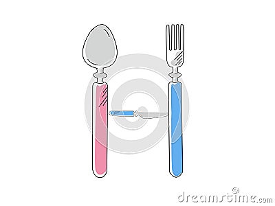 ABC kitchen H Vector Illustration