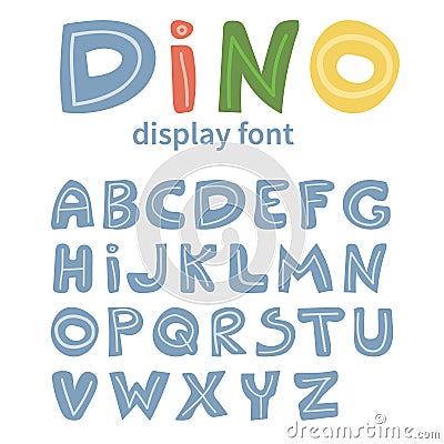 Dino vecto alphabet Stock Photo