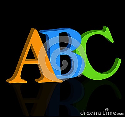 ABC letters, fundamental 3d vector logo icon Vector Illustration