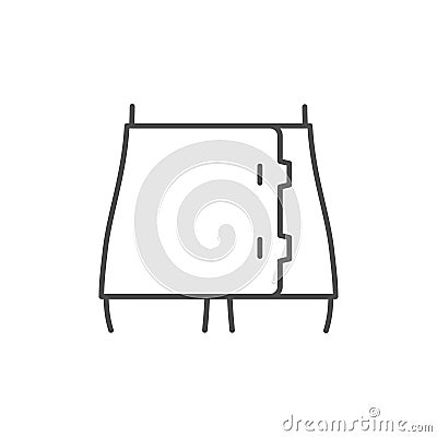 Abdominal binder line outline icon Vector Illustration