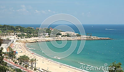 A beach in Tarragona, Spain Stock Photo