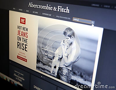 ABERCROMBIE AND FITCH CLOTHING Editorial Stock Photo