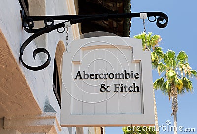 Abercrombie & Fitch Store and Sign Editorial Stock Photo