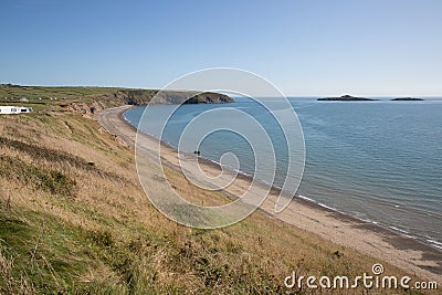 Aberdaron Llyn Peninsula Wales view to the east Stock Photo