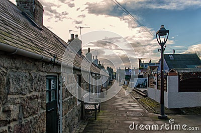 Aberdeen Cottages Stock Photo