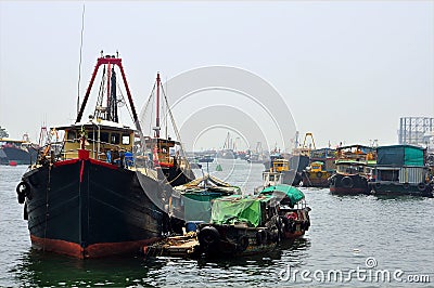 Aberdeen fishing boats Stock Photo