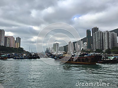 Aberdeen Typhoon Shelters of Hong Kong Editorial Stock Photo