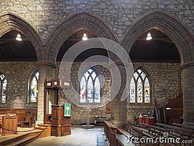 St Machar Cathedral interior in Aberdeen Editorial Stock Photo