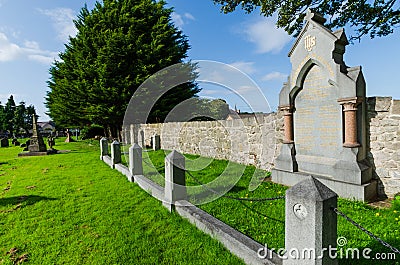 Enclosure and memorial for victims of a railway accident Editorial Stock Photo