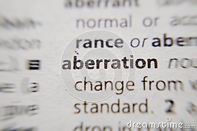 Aberration word Stock Photo