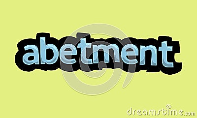 ABETMENT writing vector design on a yellow background Stock Photo