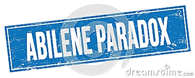 ABILENE PARADOX text on blue grungy rectangle stamp Stock Photo