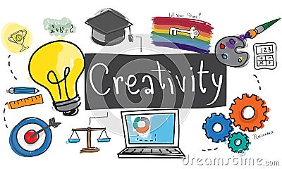 Ability Capability Creativity Drawing Icon Illustration Concept Stock Photo