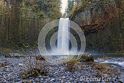 Abiqua Falls Closeup Stock Photo