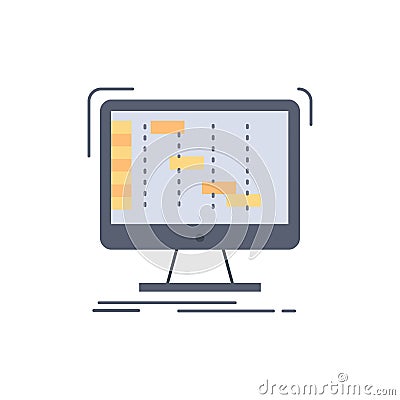 Ableton, application, daw, digital, sequencer Flat Color Icon Vector Vector Illustration