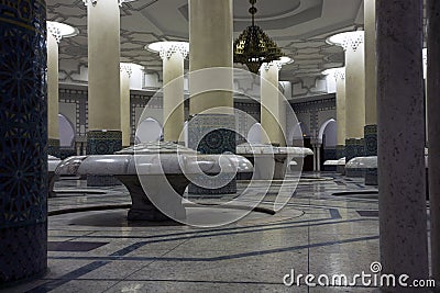 Ablution hall - Mosque King Hassan II Stock Photo