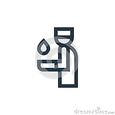 ablution vector icon isolated on white background. Outline, thin line ablution icon for website design and mobile, app development Vector Illustration