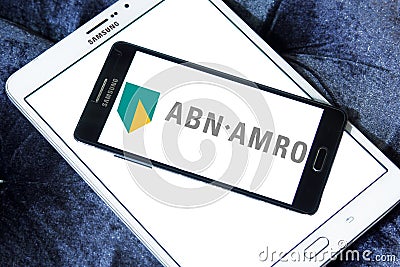 ABN AMRO bank logo Editorial Stock Photo