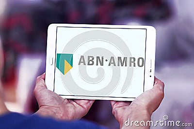 ABN AMRO bank logo Editorial Stock Photo